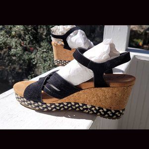 Zodiac Paola Espadrille Suede Strappy Spanish Platform Wedge Sandal
